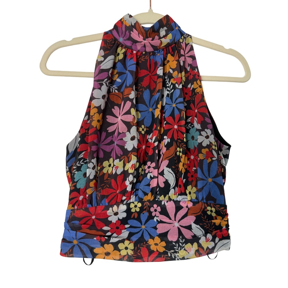 House of Harlow 1960 x Revolve Yahaira Top in Floral Multi Halter Size XS